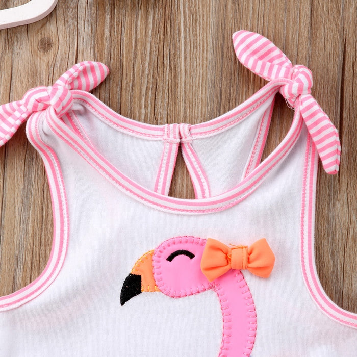 Flamingo Flower Baby Girl's Beachwear